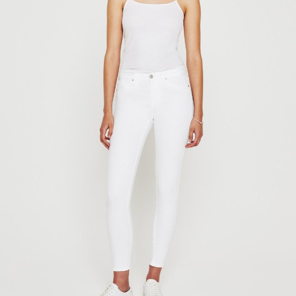 Ag Jeans "Ag-Ed Denim" "The Legging Ankle" Super Skinny Ankle Jean in White